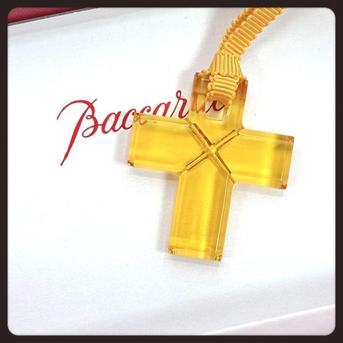 Baccarat cross necklace yellow - baccarat,