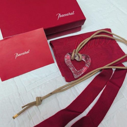 Baccarat open heart - baccarat, necklace